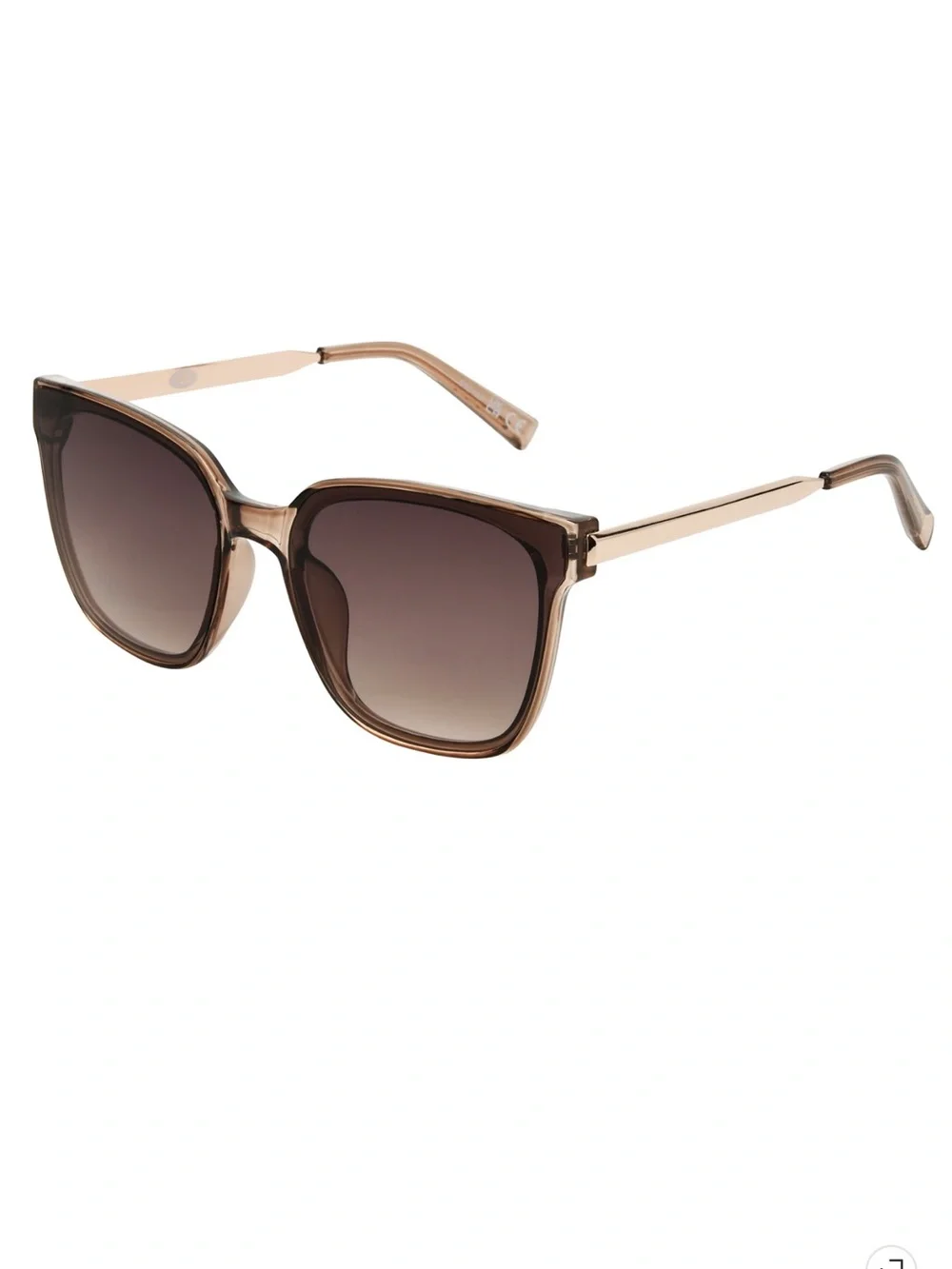 Foster Grant Women’s Rectangle Smoke Grey Fashion Sunglasses NWOT